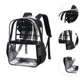 Maxbell Clear Backpack with Pockets Heavy Duty See through Bag for College Work Boys Style B