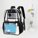 Maxbell Clear Backpack with Pockets Heavy Duty See through Bag for College Work Boys Style B