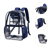 Maxbell Clear Backpack with Pockets Heavy Duty See through Bag for College Work Boys Style C