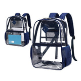 Maxbell Clear Backpack with Pockets Heavy Duty See through Bag for College Work Boys Style C