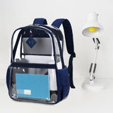 Maxbell Clear Backpack with Pockets Heavy Duty See through Bag for College Work Boys Style C