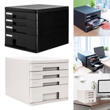 Maxbell 4 Drawer Storage Organizer Bedroom Black Garage Desktop File Storage Cabinet black