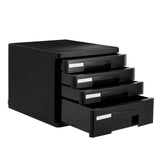 Maxbell 4 Drawer Storage Organizer Bedroom Black Garage Desktop File Storage Cabinet black
