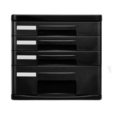 Maxbell 4 Drawer Storage Organizer Bedroom Black Garage Desktop File Storage Cabinet black
