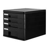 Maxbell 4 Drawer Storage Organizer Bedroom Black Garage Desktop File Storage Cabinet black