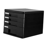 Maxbell 4 Drawer Storage Organizer Bedroom Black Garage Desktop File Storage Cabinet black