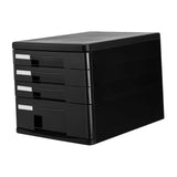 Maxbell 4 Drawer Storage Organizer Bedroom Black Garage Desktop File Storage Cabinet black