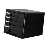 Maxbell 4 Drawer Storage Organizer Bedroom Black Garage Desktop File Storage Cabinet black