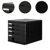 Maxbell 4 Drawer Storage Organizer Bedroom Black Garage Desktop File Storage Cabinet black