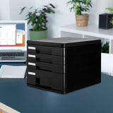 Maxbell 4 Drawer Storage Organizer Bedroom Black Garage Desktop File Storage Cabinet black