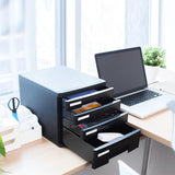 Maxbell 4 Drawer Storage Organizer Bedroom Black Garage Desktop File Storage Cabinet black