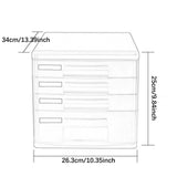 Maxbell 4 Drawer Storage Organizer Bedroom Black Garage Desktop File Storage Cabinet gray