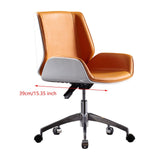 Maxbell Office Chair Business Stable Support Rotatable Liftable Ergonomic Desk Chair White and Orange