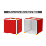 Maxbell Lucky Draw Box Voting Box Donation Box for Voting Annual Meeting Fundraising 20x20x20cm All red