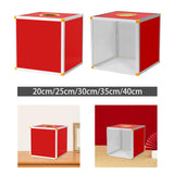 Maxbell Lucky Draw Box Voting Box Donation Box for Voting Annual Meeting Fundraising 20x20x20cm All red