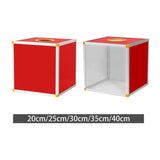 Maxbell Lucky Draw Box Voting Box Donation Box for Voting Annual Meeting Fundraising 20x20x20cm All red