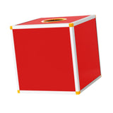 Maxbell Lucky Draw Box Voting Box Donation Box for Voting Annual Meeting Fundraising 25x25x25cm All red