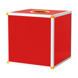 Maxbell Lucky Draw Box Voting Box Donation Box for Voting Annual Meeting Fundraising 30x30x30cm All red