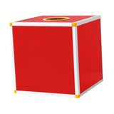 Maxbell Lucky Draw Box Voting Box Donation Box for Voting Annual Meeting Fundraising 30x30x30cm All red
