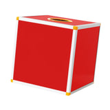 Maxbell Lucky Draw Box Voting Box Donation Box for Voting Annual Meeting Fundraising 40x40x40cm All red