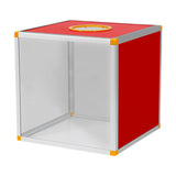 Maxbell Lucky Draw Box Voting Box Donation Box for Voting Annual Meeting Fundraising 25x25x25cm Transparent front