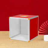 Maxbell Lucky Draw Box Voting Box Donation Box for Voting Annual Meeting Fundraising 40x40x40cm Transparent front