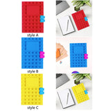 Maxbell A6 Notebook Building Block Design 100 Pages Journal for Daily Records Red