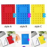 Maxbell A6 Notebook Building Block Design 100 Pages Journal for Daily Records Red