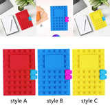 Maxbell A6 Notebook Building Block Design 100 Pages Journal for Daily Records Red
