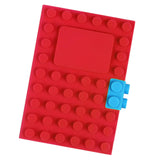Maxbell A6 Notebook Building Block Design 100 Pages Journal for Daily Records Red
