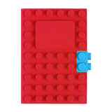 Maxbell A6 Notebook Building Block Design 100 Pages Journal for Daily Records Red