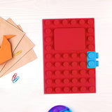 Maxbell A6 Notebook Building Block Design 100 Pages Journal for Daily Records Red