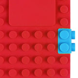 Maxbell A6 Notebook Building Block Design 100 Pages Journal for Daily Records Red