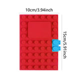 Maxbell A6 Notebook Building Block Design 100 Pages Journal for Daily Records Red