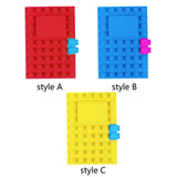 Maxbell A6 Notebook Building Block Design 100 Pages Journal for Daily Records Red