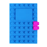 Maxbell A6 Notebook Building Block Design 100 Pages Journal for Daily Records Blue