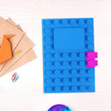 Maxbell A6 Notebook Building Block Design 100 Pages Journal for Daily Records Blue
