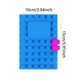 Maxbell A6 Notebook Building Block Design 100 Pages Journal for Daily Records Blue
