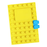 Maxbell A6 Notebook Building Block Design 100 Pages Journal for Daily Records Yellow