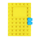 Maxbell A6 Notebook Building Block Design 100 Pages Journal for Daily Records Yellow