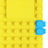 Maxbell A6 Notebook Building Block Design 100 Pages Journal for Daily Records Yellow
