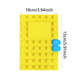 Maxbell A6 Notebook Building Block Design 100 Pages Journal for Daily Records Yellow