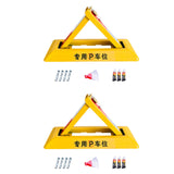 Maxbell Folding Triangle Parking Barrier Personal Garage Protective Driveway Blocker Standard