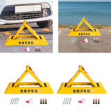 Maxbell Folding Triangle Parking Barrier Personal Garage Protective Driveway Blocker Standard