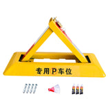 Maxbell Folding Triangle Parking Barrier Personal Garage Protective Driveway Blocker Enhanced