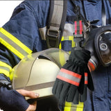 Maxbell Firefighter Glove Strap Wear Resistant for Cold Weather Gloves Gloves Holder Red