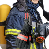 Maxbell Firefighter Glove Strap Wear Resistant for Cold Weather Gloves Gloves Holder Red