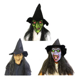 Maxbell Halloween Scary Witch Mask Prop Soft Stretchy Versatile Old Woman Witch Mask Style A