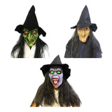 Maxbell Halloween Scary Witch Mask Prop Soft Stretchy Versatile Old Woman Witch Mask Style A