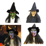 Maxbell Halloween Scary Witch Mask Prop Soft Stretchy Versatile Old Woman Witch Mask Style A